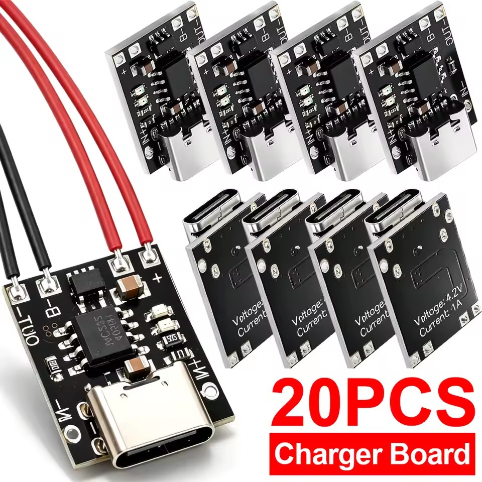 Li Ion Charger Module - Papan Pengisian Daya Tipe C dengan