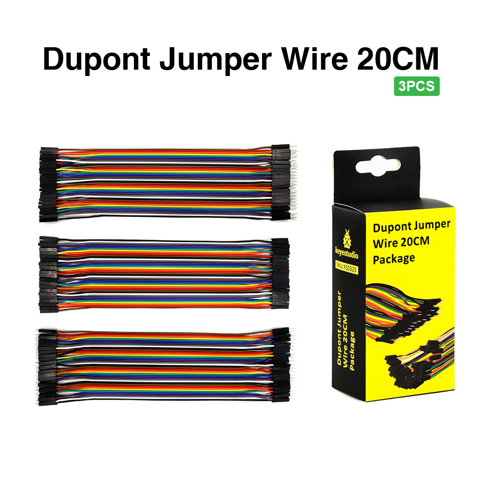 Breadboard 400 Point - Kebestudio 3 buah kabel Jumper garis