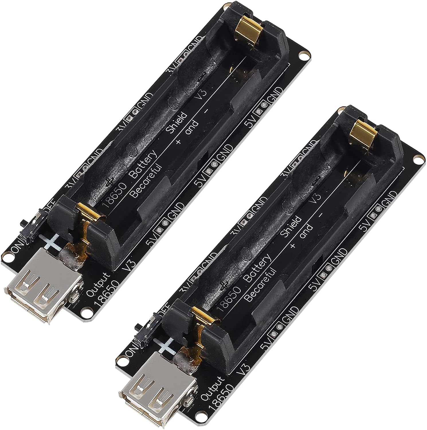 Esp32 Battery Holder Lipo - 2 Buah Tempat Baterai 18650 Mendukung