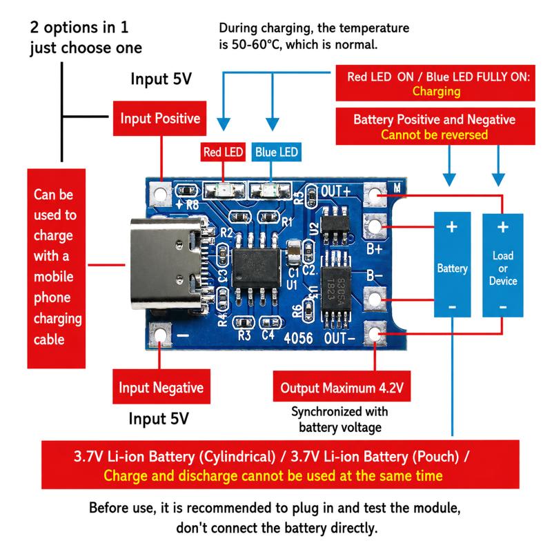 Modul Pengisi Daya Baterai Lit - Tp4056 Module ulasan dan harga