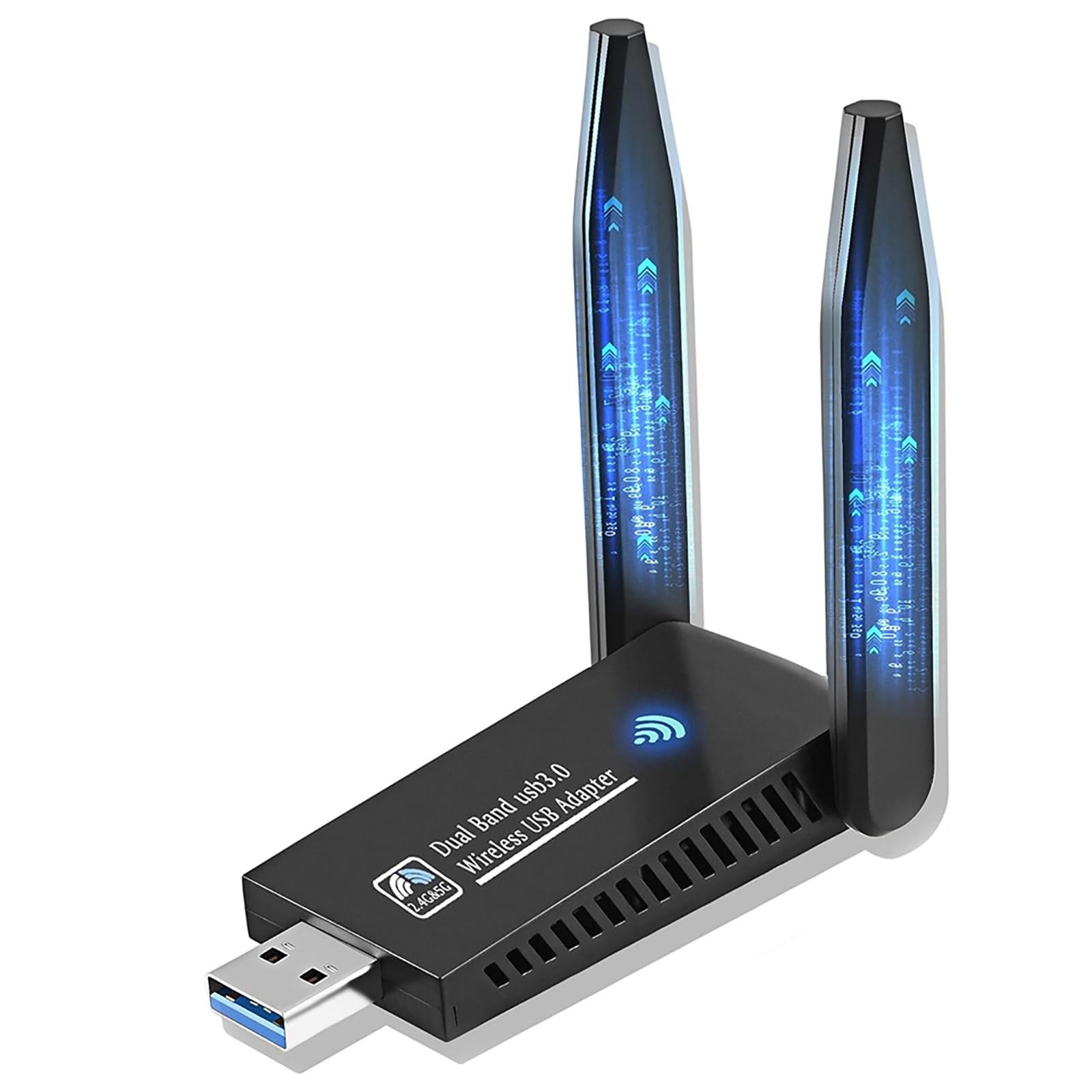 Adaptor WiFi USB 1300Mbps Dual - Antenna 2.4Ghz ulasan dan harga