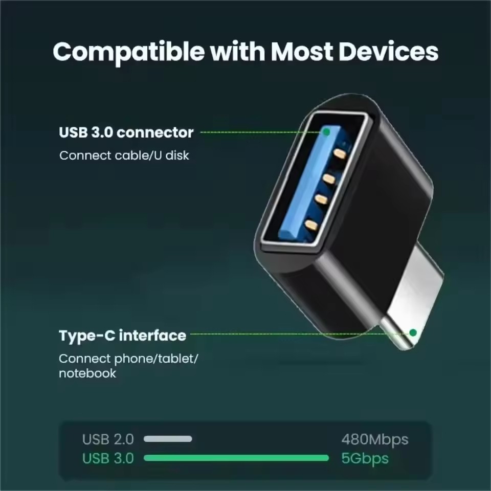 Adaptor Mini Tipe C ke USB 3.0 - Usb C Cable ulasan dan harga