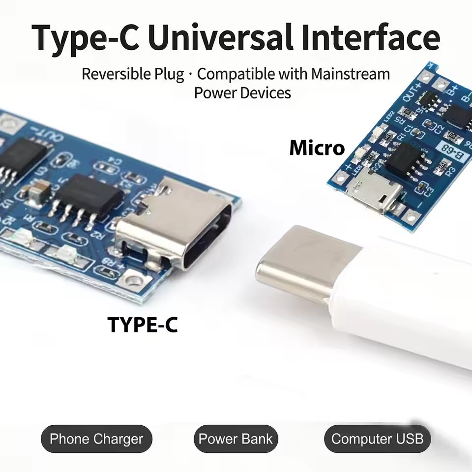 Modul Pengisi Daya USB Tipe-C  - Tp4056 Module ulasan dan harga